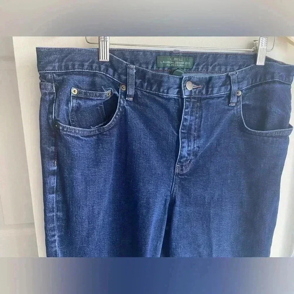 Vintage Lauren Ralph Lauren Jeans Co Skinny Size 16W Dark Blue Wash High Rise - Picture 5 of 7